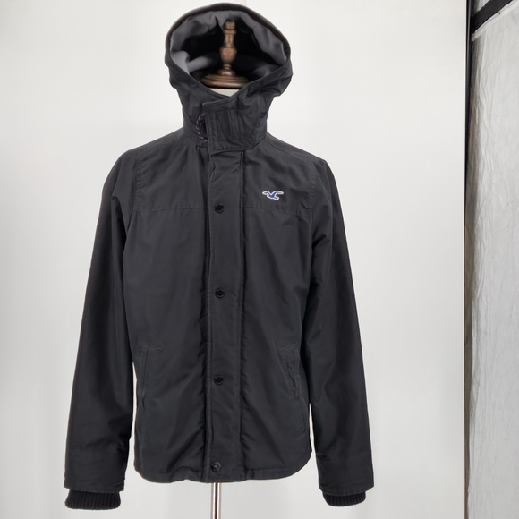 HOLLISTER Y2k 90s All-Weather Jacket Men's L Waterproof Water Resistant Hooded - Picture 1 of 13